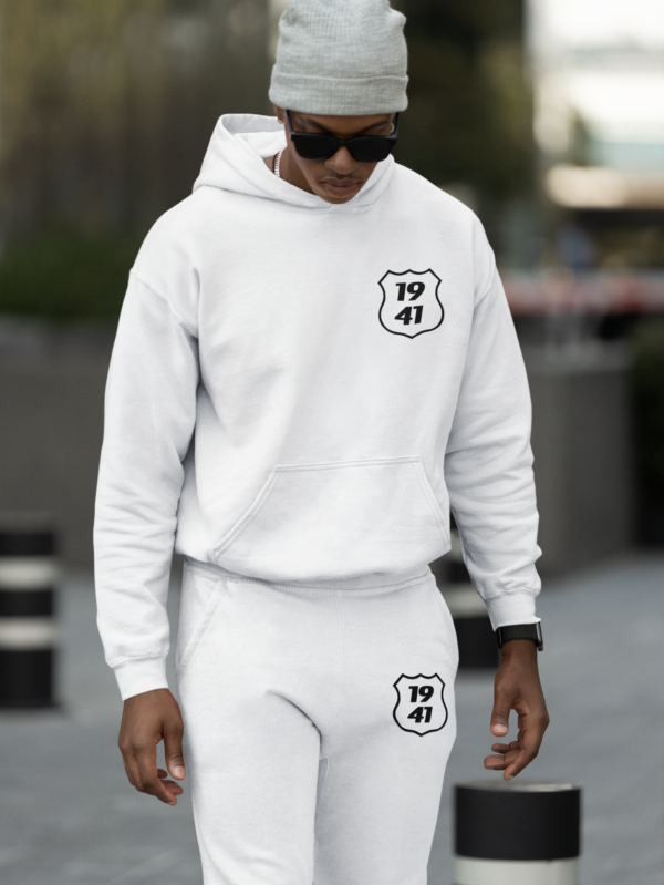 White mens sweatsuit