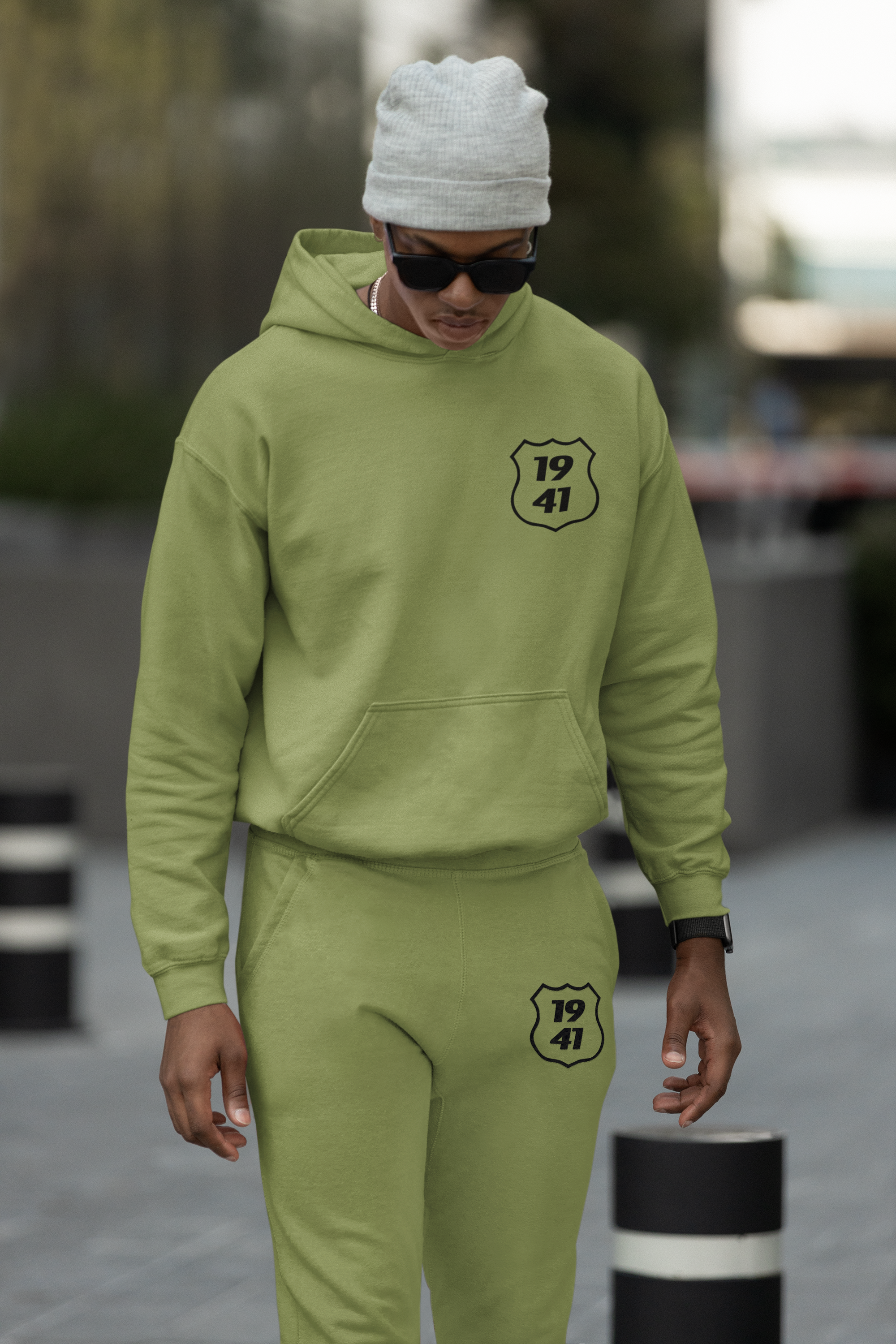 Army Green mens sweatsuit
