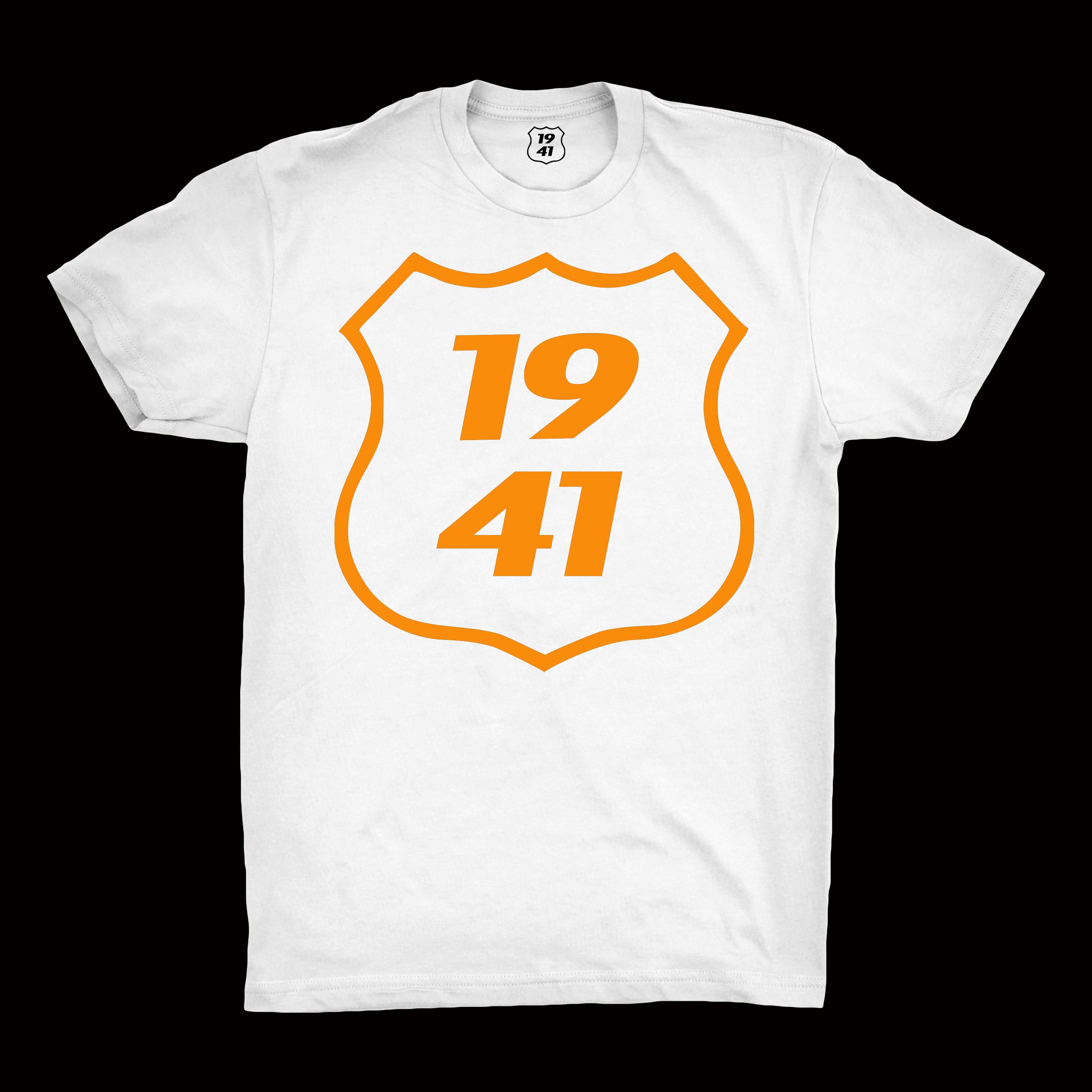 1941 White Tee /Orange